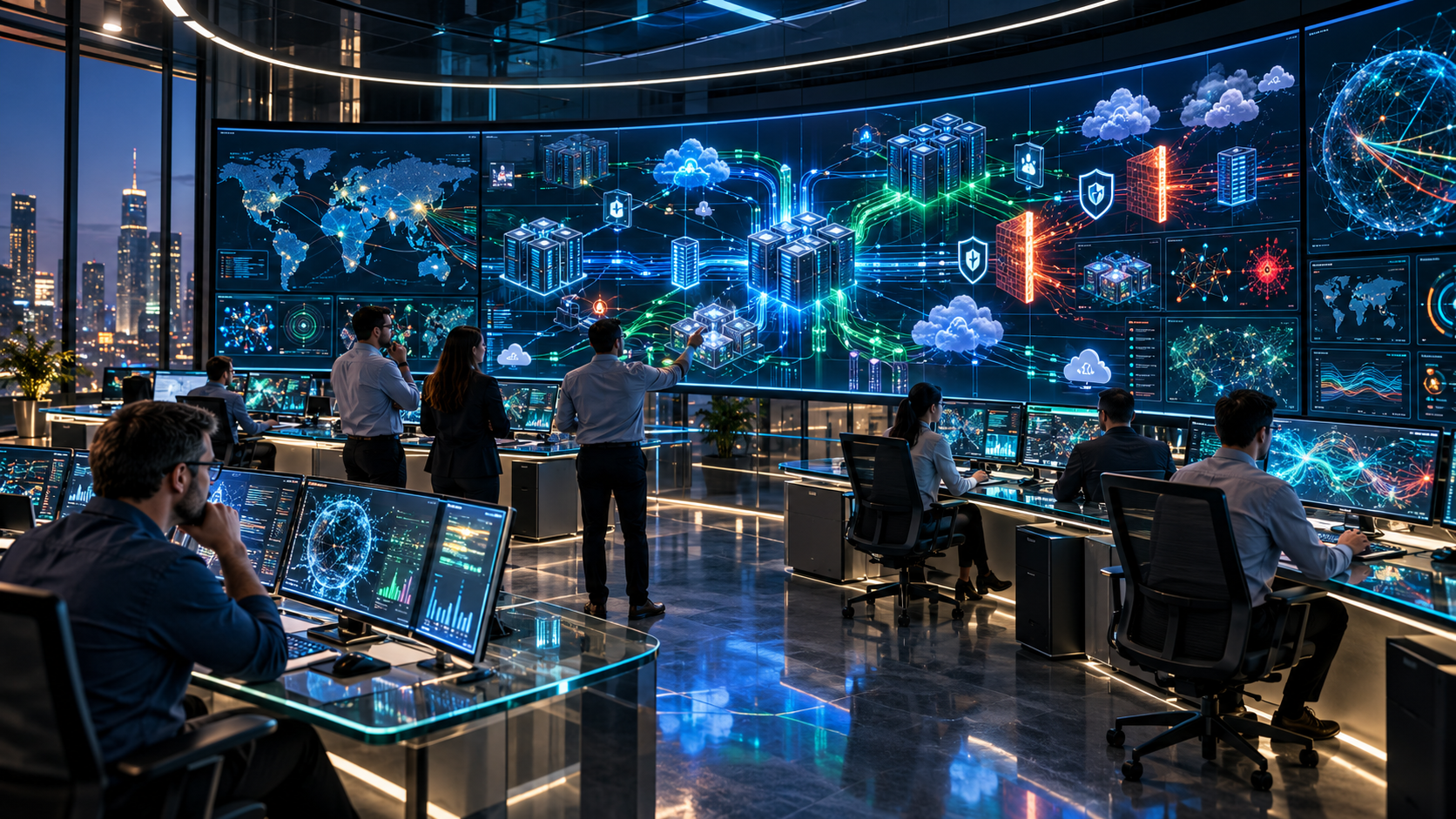 Enterprise multi-model architecture and hybrid cloud infrastructure